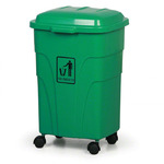 pojemnik na śmieci w kolorze zielonym